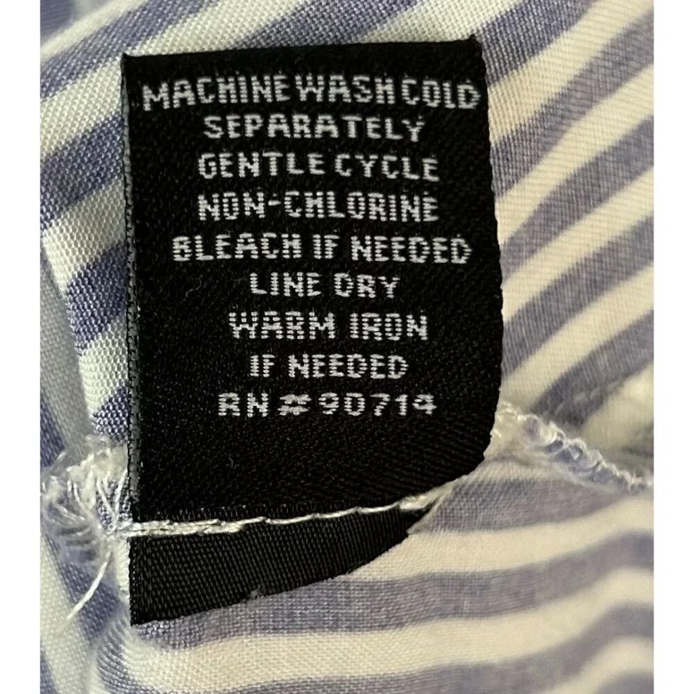MSK Size XL Striped Blue and White Dress Coverup Beach Resortwear Holiday - Picture 10 of 13